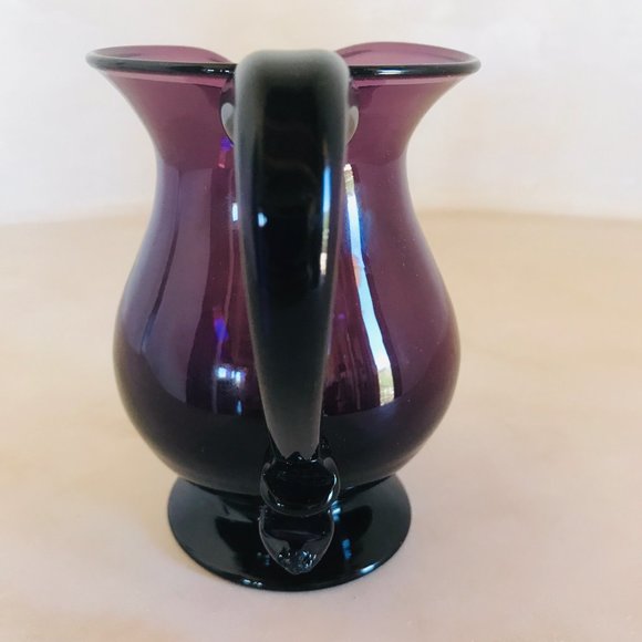 Vintage Collectible Purple Glass Pitcher / Carafe - Picture 3 of 7
